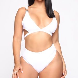 2 Piece White Swimsuit